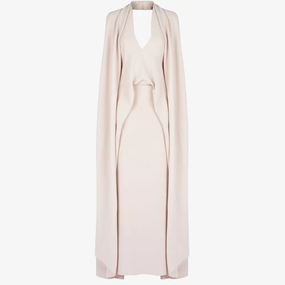 Abiti E Tute>Fendi Abito In Cady Rosa Chiaro