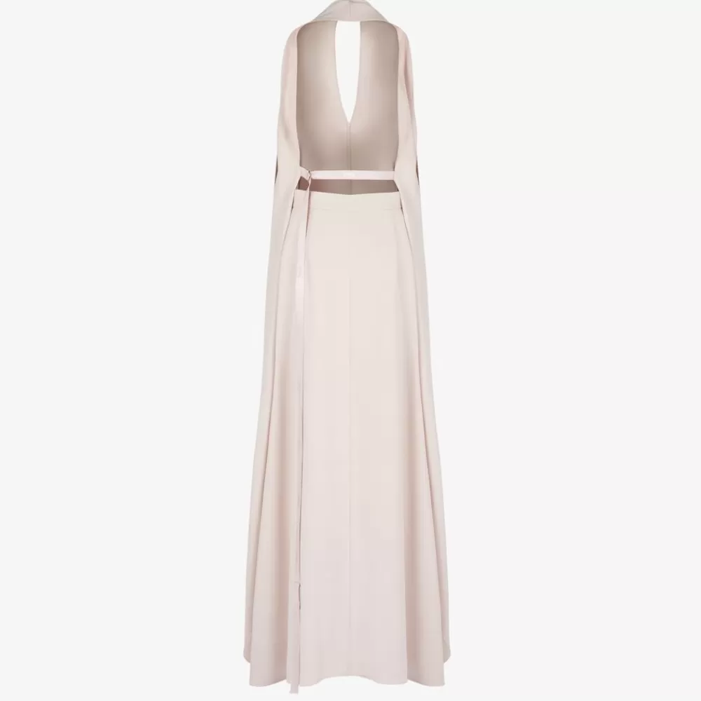 Abiti E Tute>Fendi Abito In Cady Rosa Chiaro