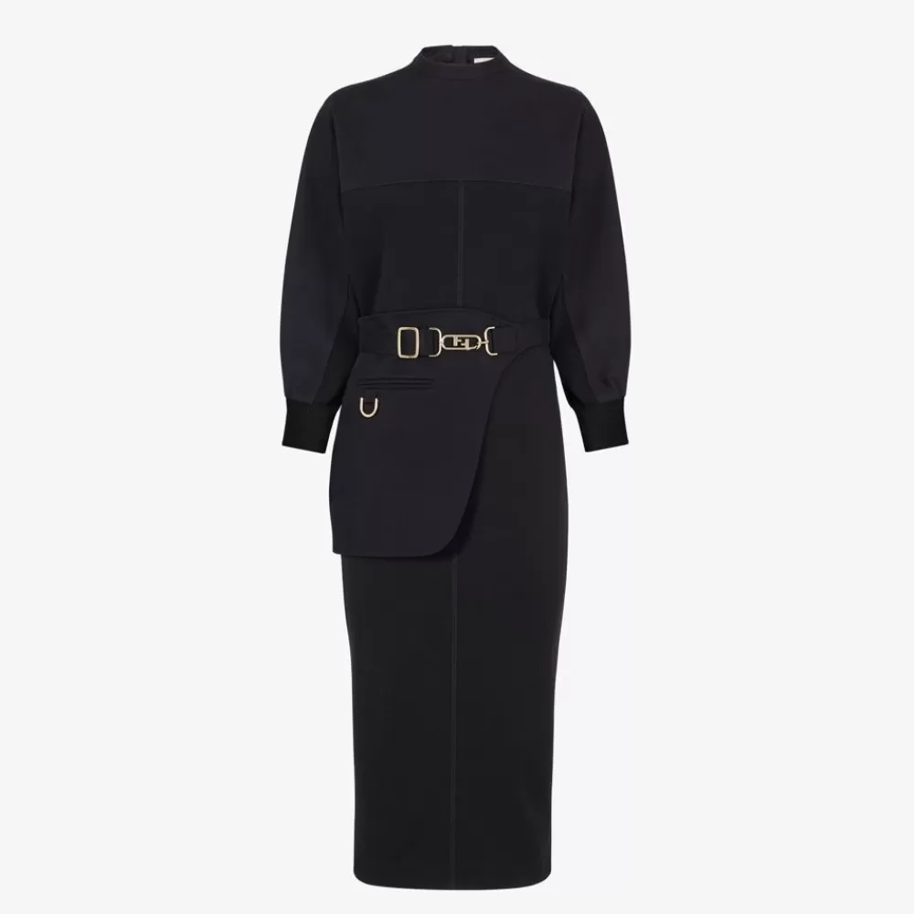 Abiti E Tute>Fendi Abito In Jersey Nero