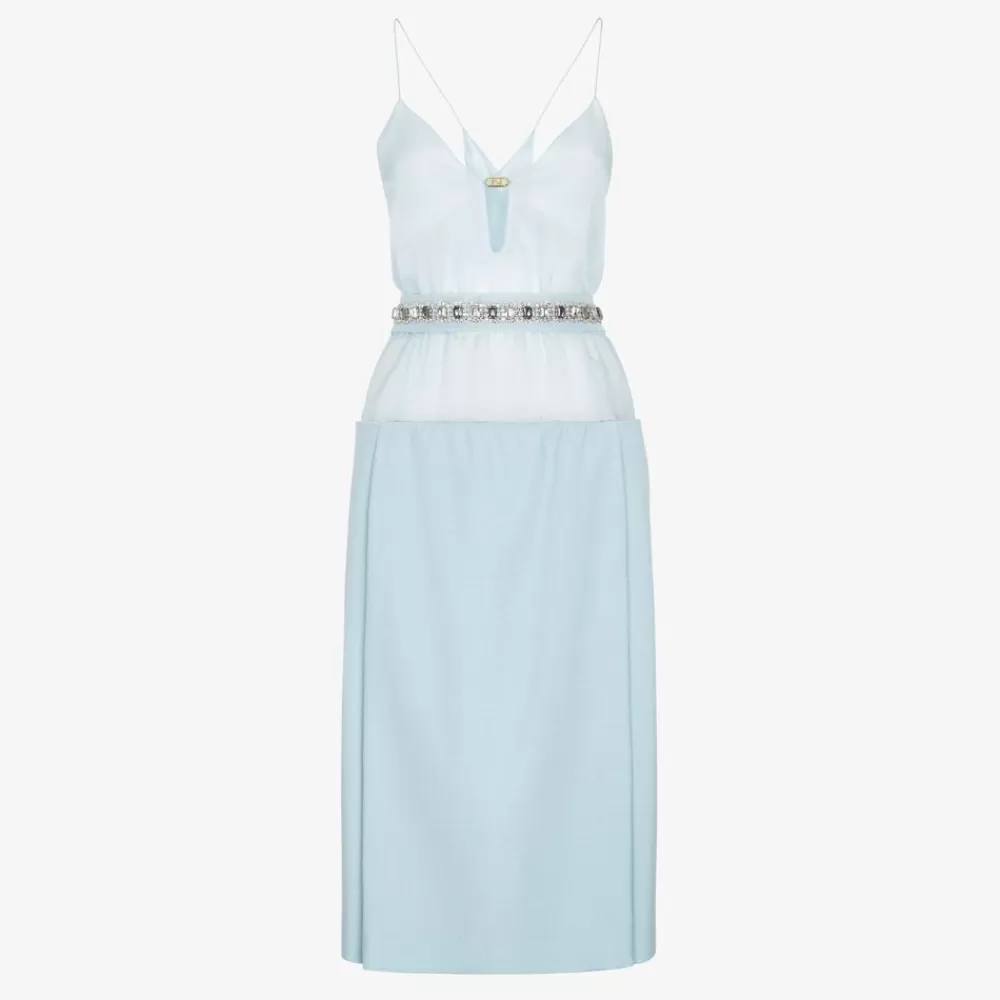 Abiti E Tute>Fendi Abito In Lana Azzurra