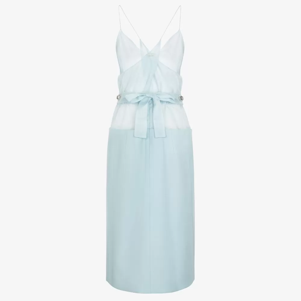 Abiti E Tute>Fendi Abito In Lana Azzurra