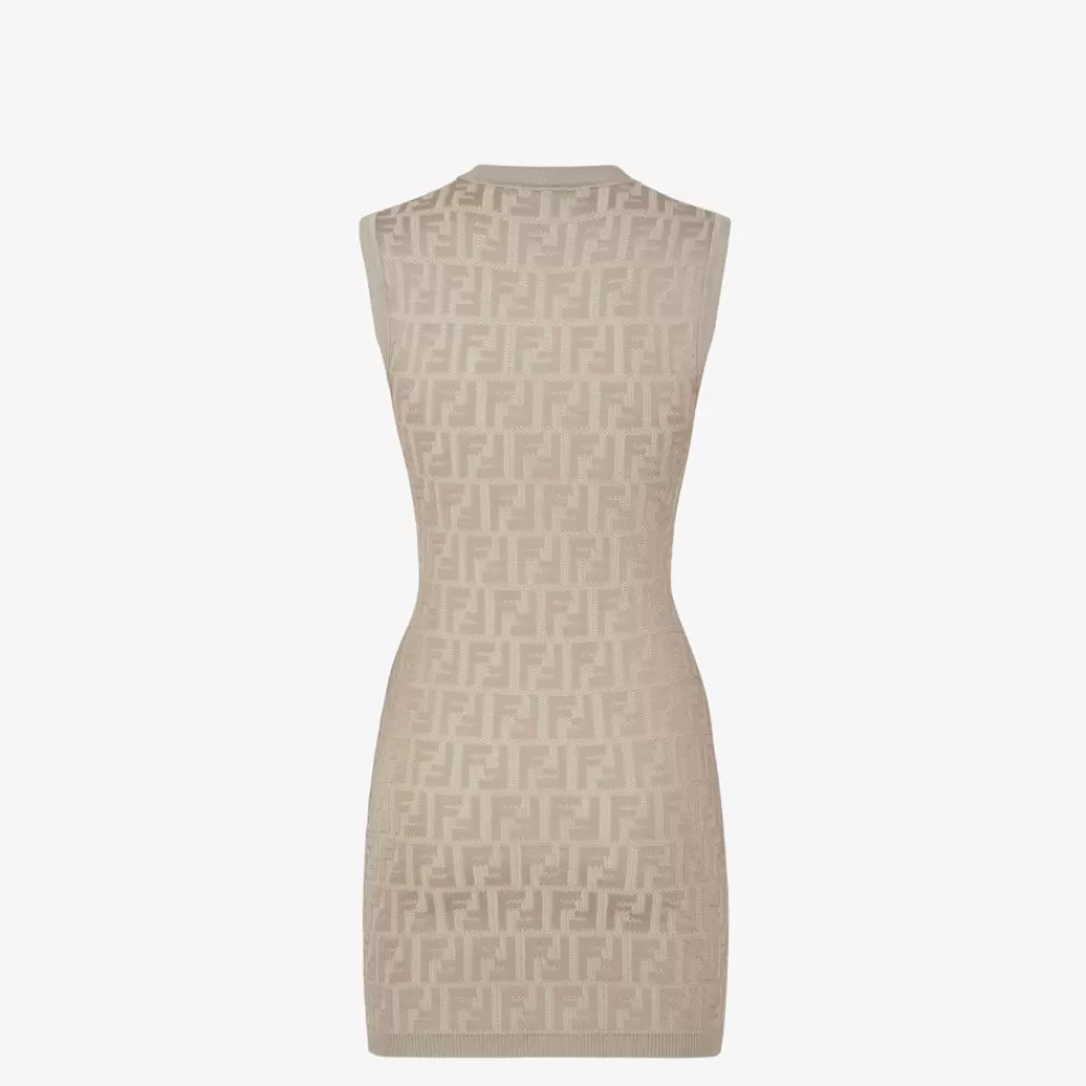 Abiti E Tute>Fendi Abito In Maglia Tortora