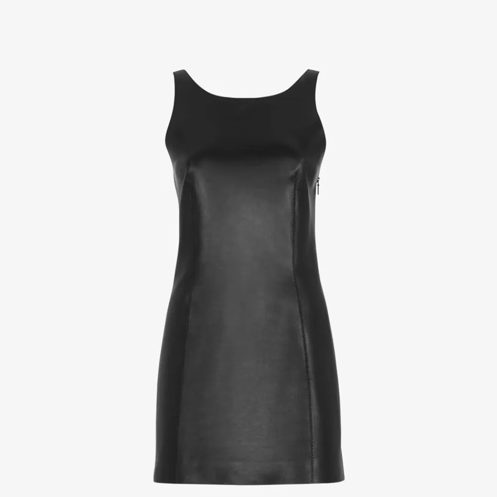 Abiti E Tute>Fendi Abito In Pelle Nera