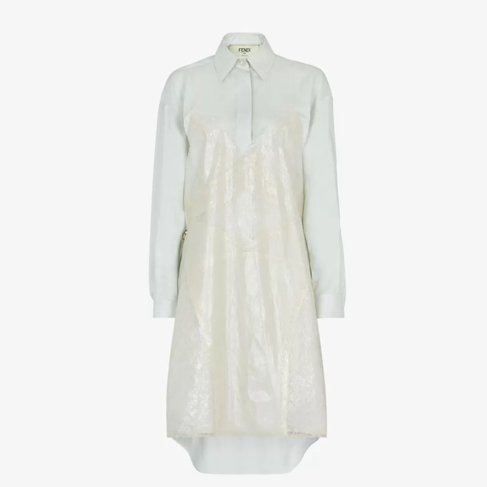 Abiti E Tute>Fendi Abito In Seta Azzurra