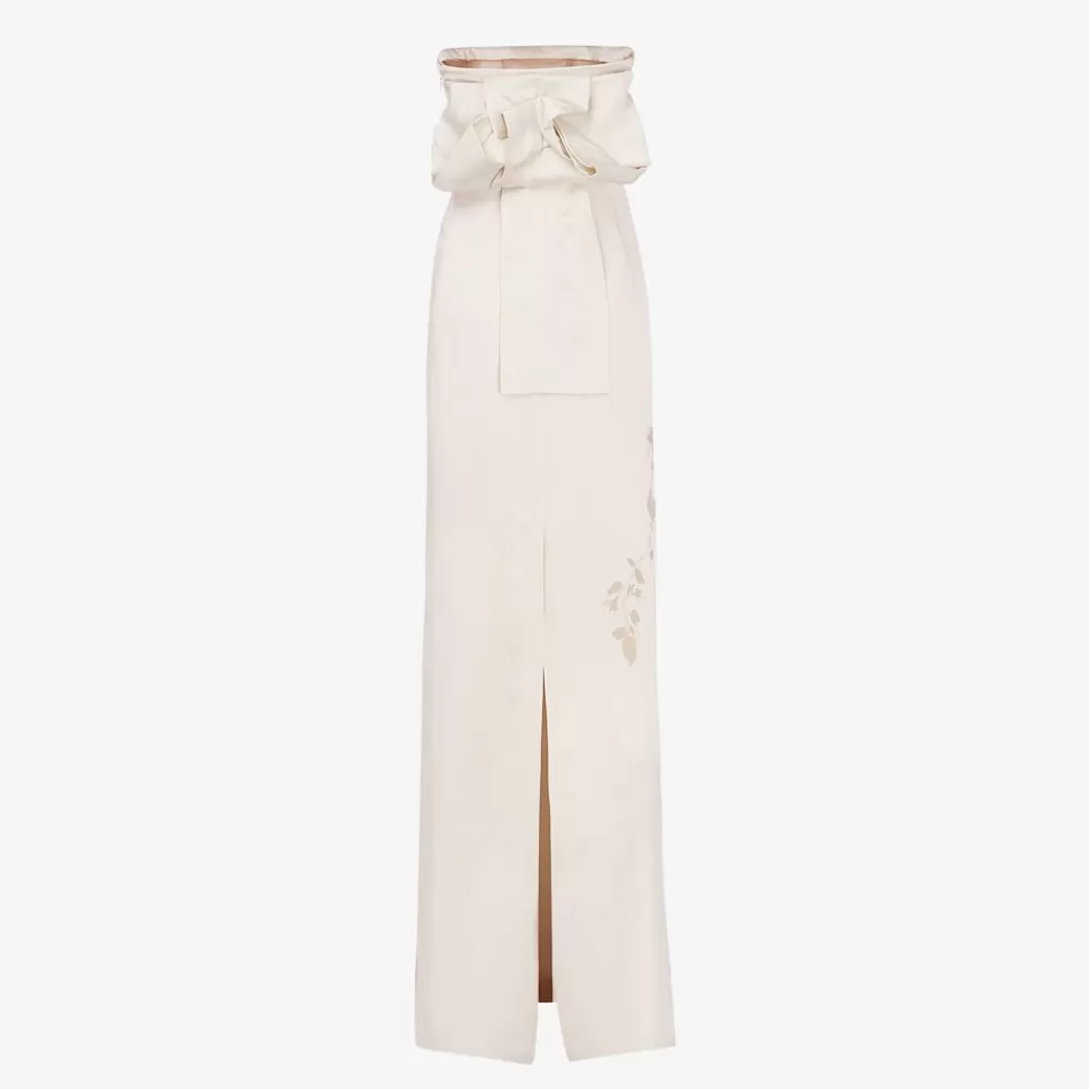 Abiti E Tute>Fendi Abito In Seta Beige