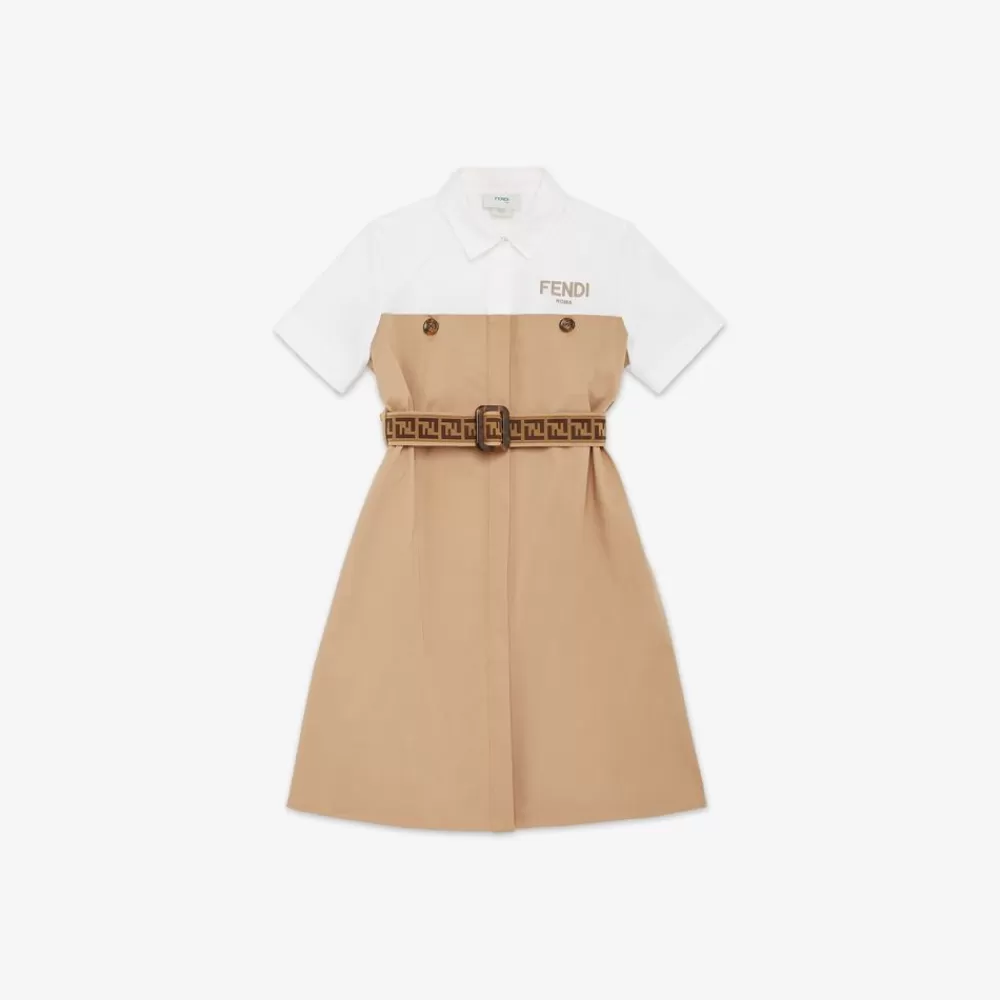 Abbigliamento>Fendi Abito Junior In Gabardina Beige
