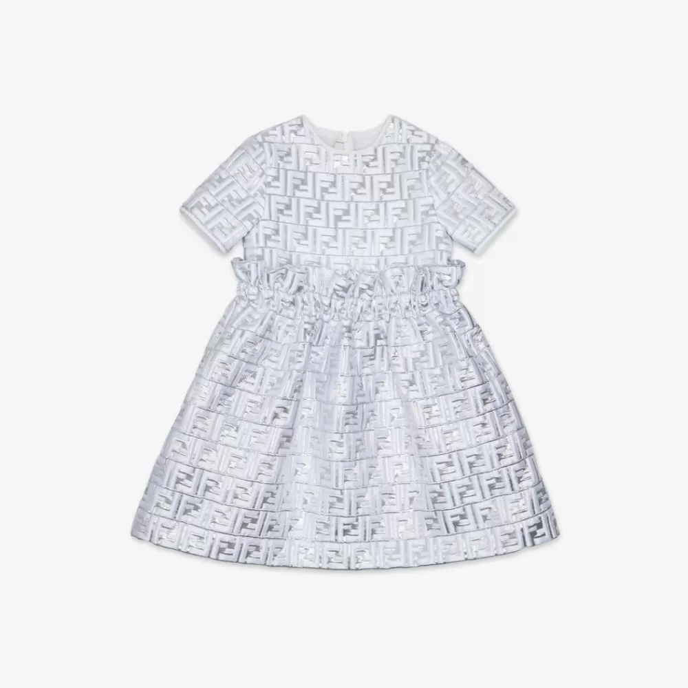 Abbigliamento>Fendi Abito Junior In Jacquard Argento