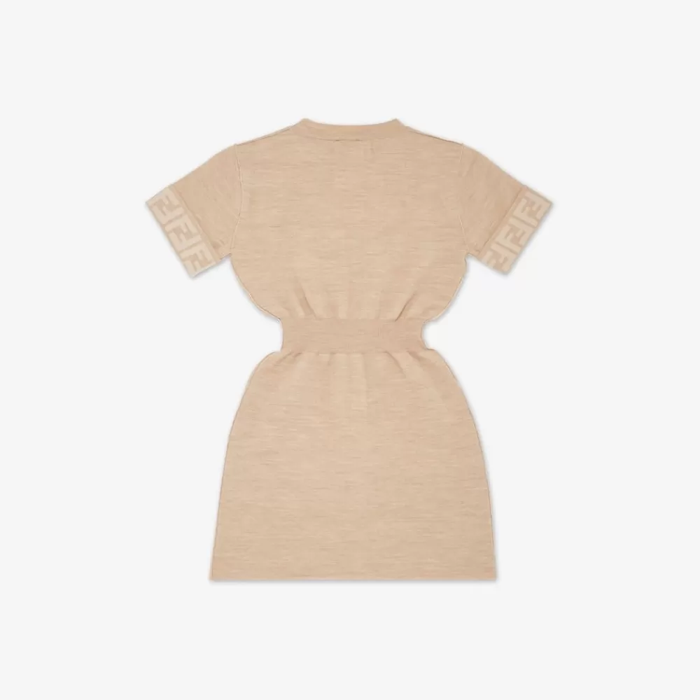 Abbigliamento>Fendi Abito Junior In Maglia Beige