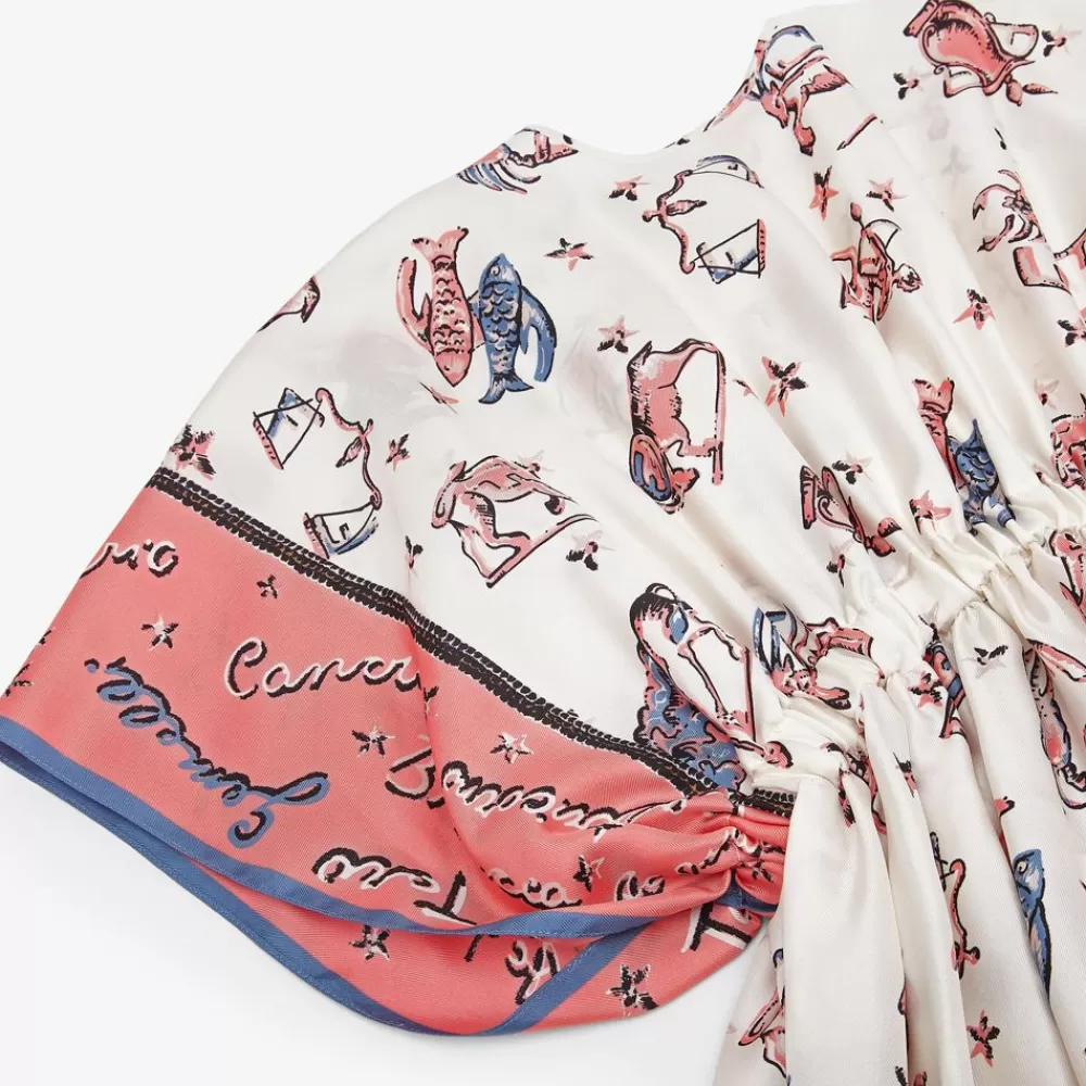 Abbigliamento>Fendi Abito Junior In Seta Multicolor