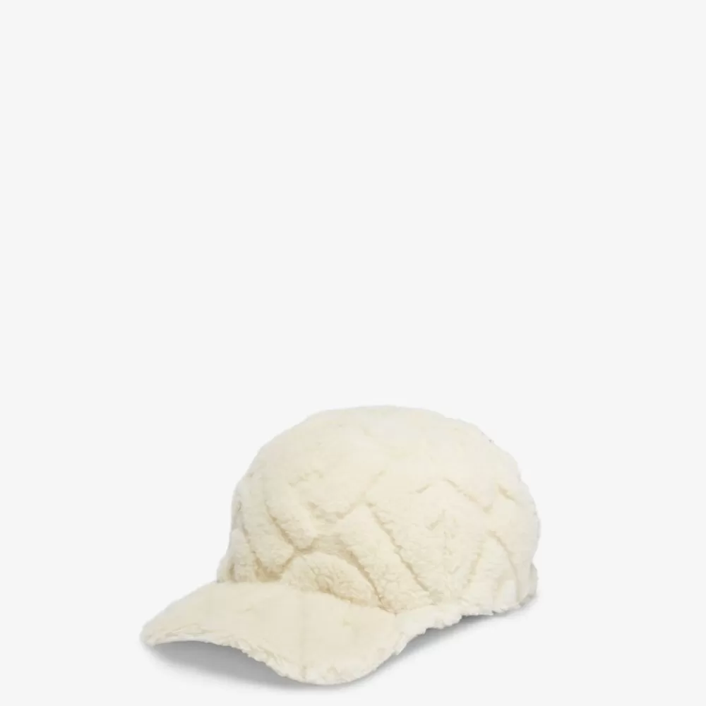 Cappelli E Guanti>Fendi Baseball Cap In Lana Avorio