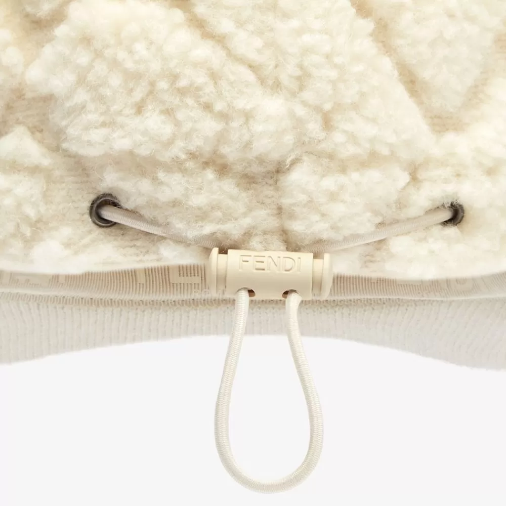 Cappelli E Guanti>Fendi Baseball Cap In Lana Avorio