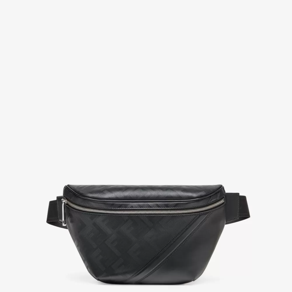 Borse Mini>Fendi Belt Bag In Pelle Nera