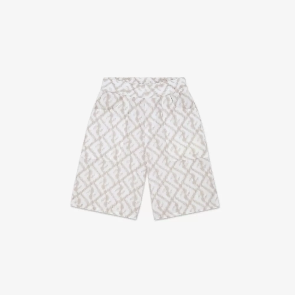 Abbigliamento>Fendi Bermuda In Lino Con Logo All-Over