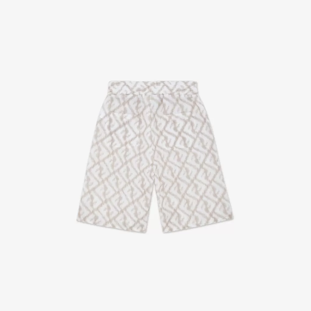 Abbigliamento>Fendi Bermuda In Lino Con Logo All-Over