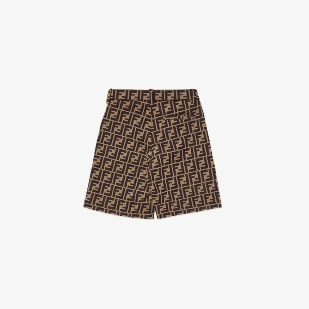 Abbigliamento>Fendi Bermuda In Punto Milano Tabacco