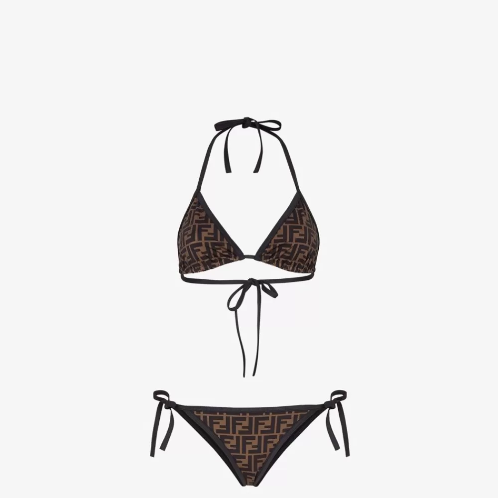 Costumi Da Bagno>Fendi Bikini In Lycra® Nera.