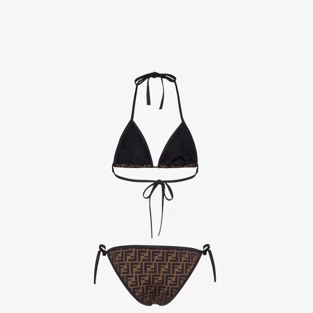 Costumi Da Bagno>Fendi Bikini In Lycra® Nera.