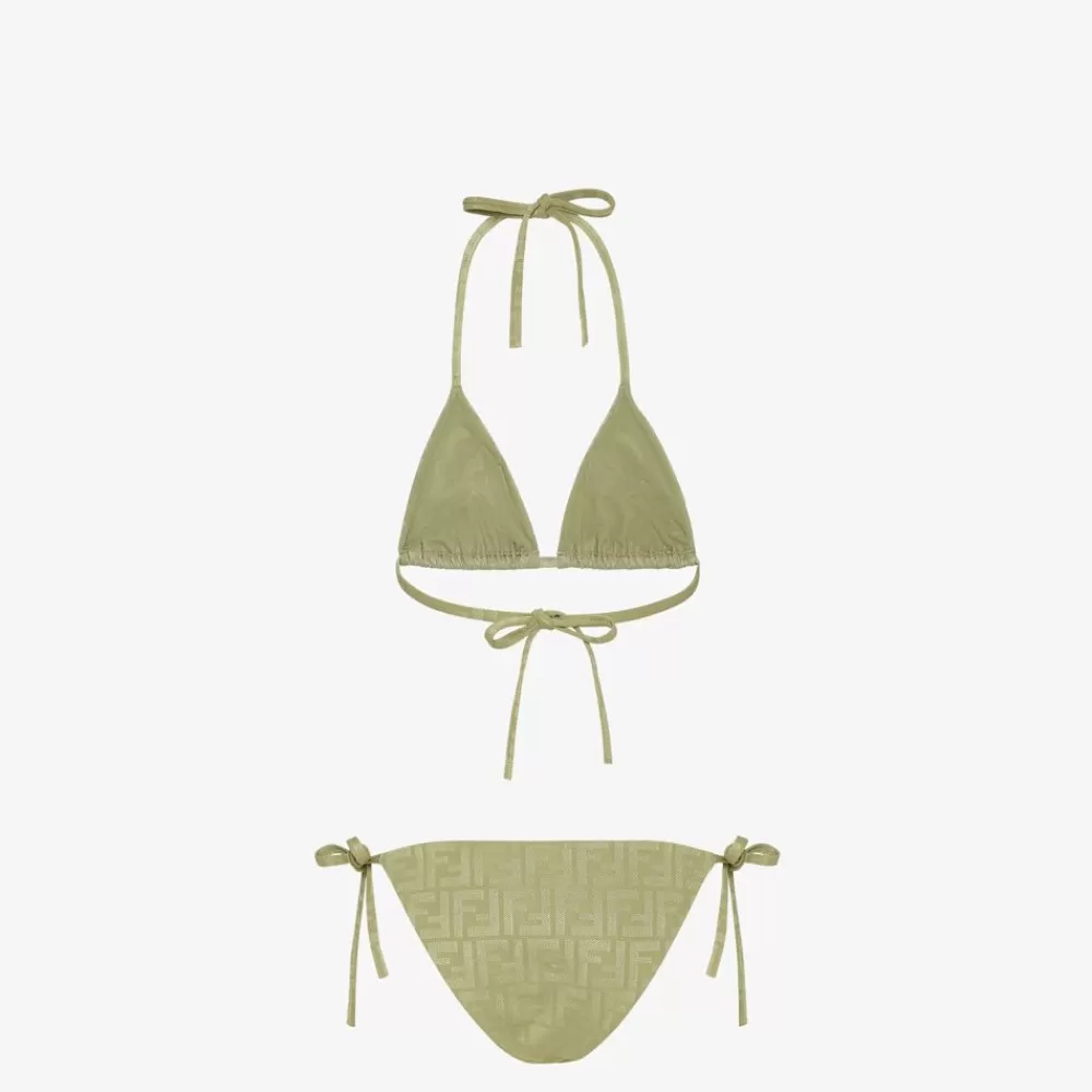 Costumi Da Bagno>Fendi Bikini In Lycra® Verde