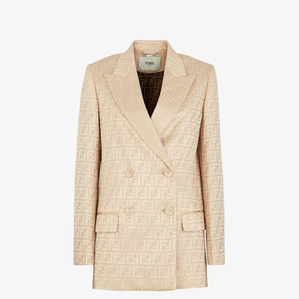 Completi>Fendi Blazer In Seta Beige