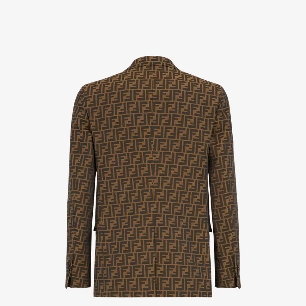 Giacche E Abiti>Fendi Blazer In Tessuto Jacquard Ff