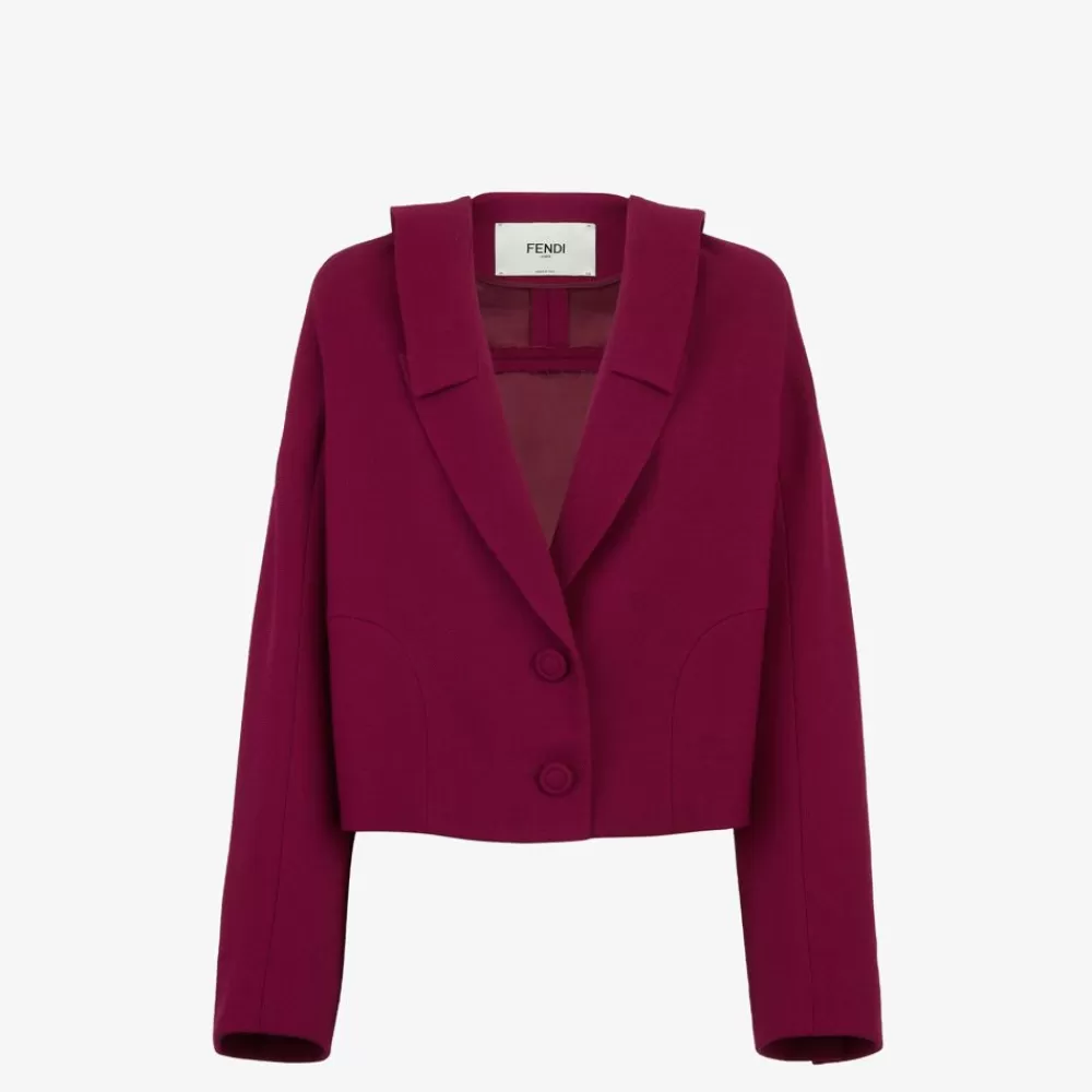 Completi>Fendi Bolero In Lana Bordeaux