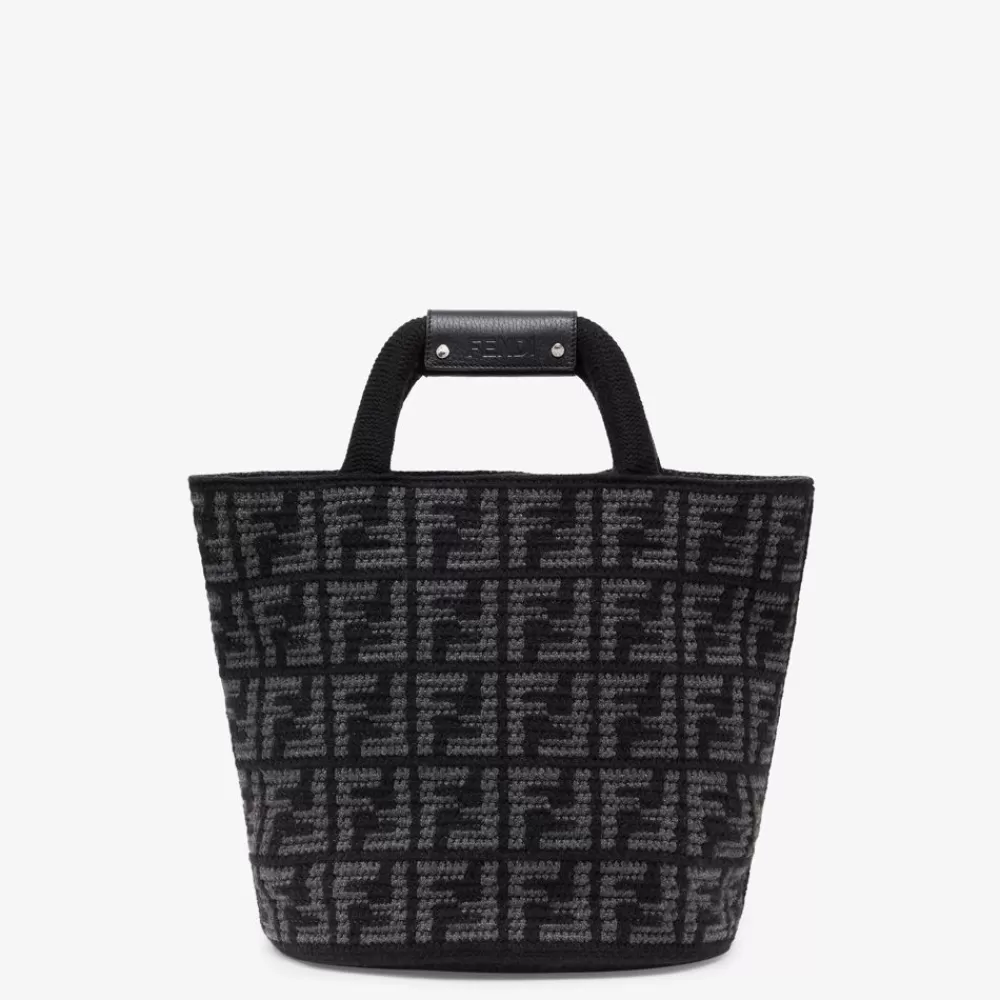 Borse Shopping>Fendi Borsa In Cashmere Ff Nero