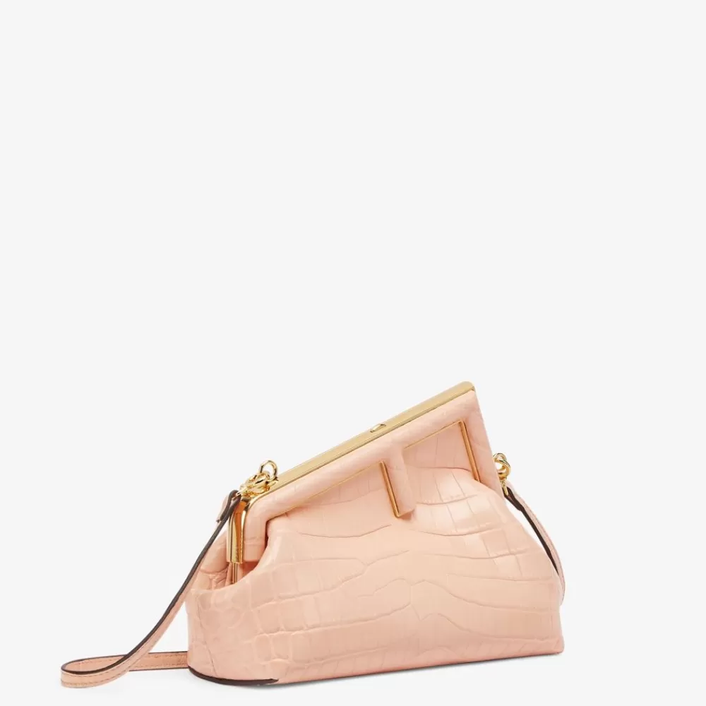 Pelli Pregiate>Fendi Borsa In Coccodrillo Rosa
