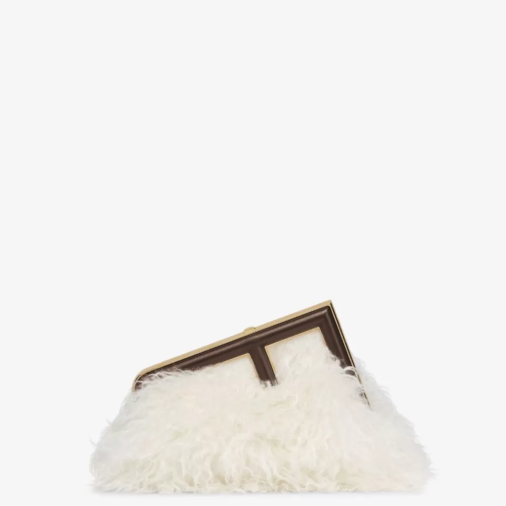 Clutch E Pochette>Fendi Borsa In Lana Mohair Bianca