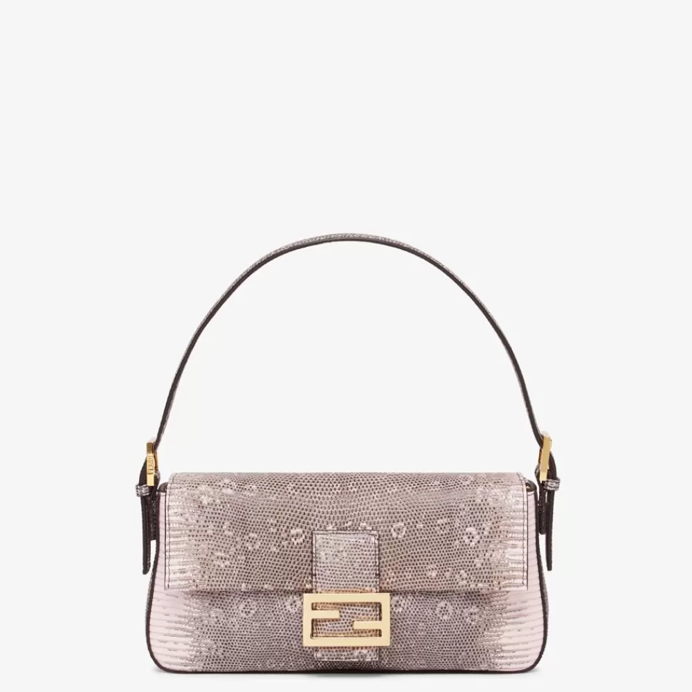 Pelli Pregiate>Fendi Borsa In Lizard Rosa Re-Edition