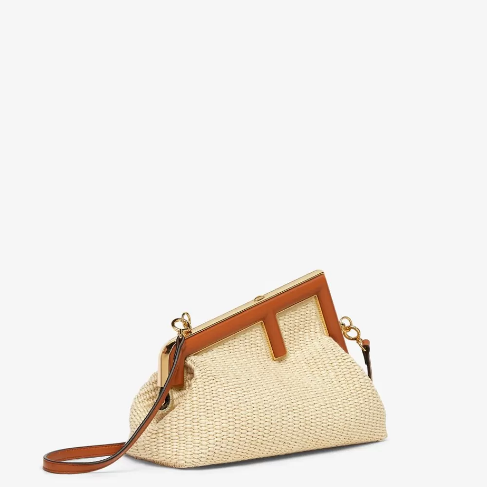 Clutch E Pochette>Fendi Borsa In Paglia Naturale