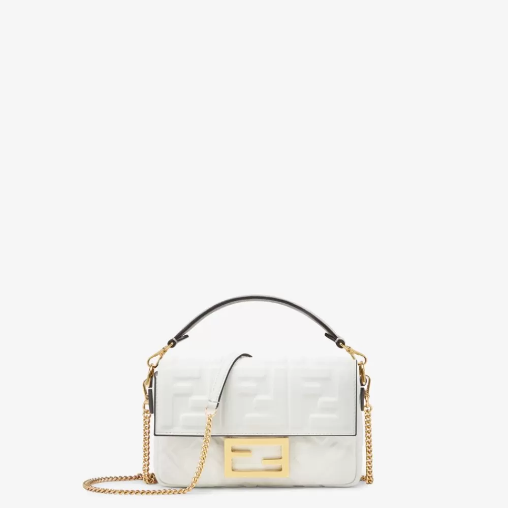 Clutch E Pochette>Fendi Borsa In Pelle Bianca