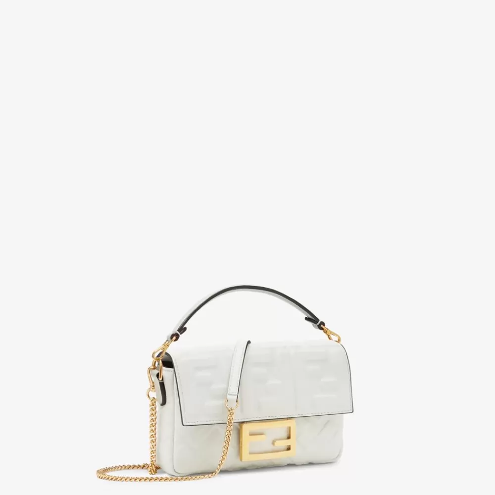 Clutch E Pochette>Fendi Borsa In Pelle Bianca
