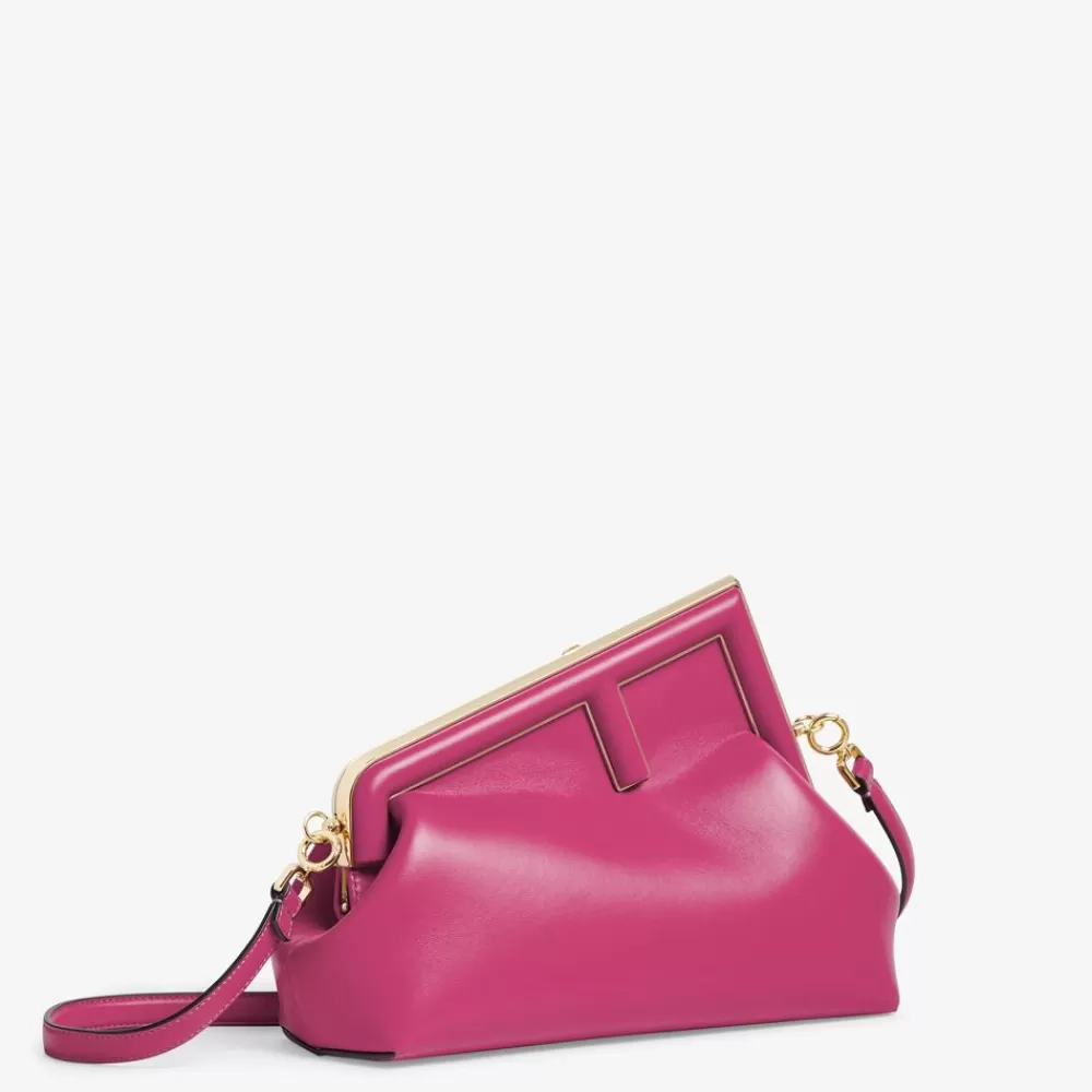 Clutch E Pochette>Fendi Borsa In Pelle Fucsia