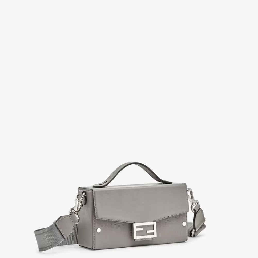 Borse A Tracolla>Fendi Borsa In Pelle Grigio Tortora