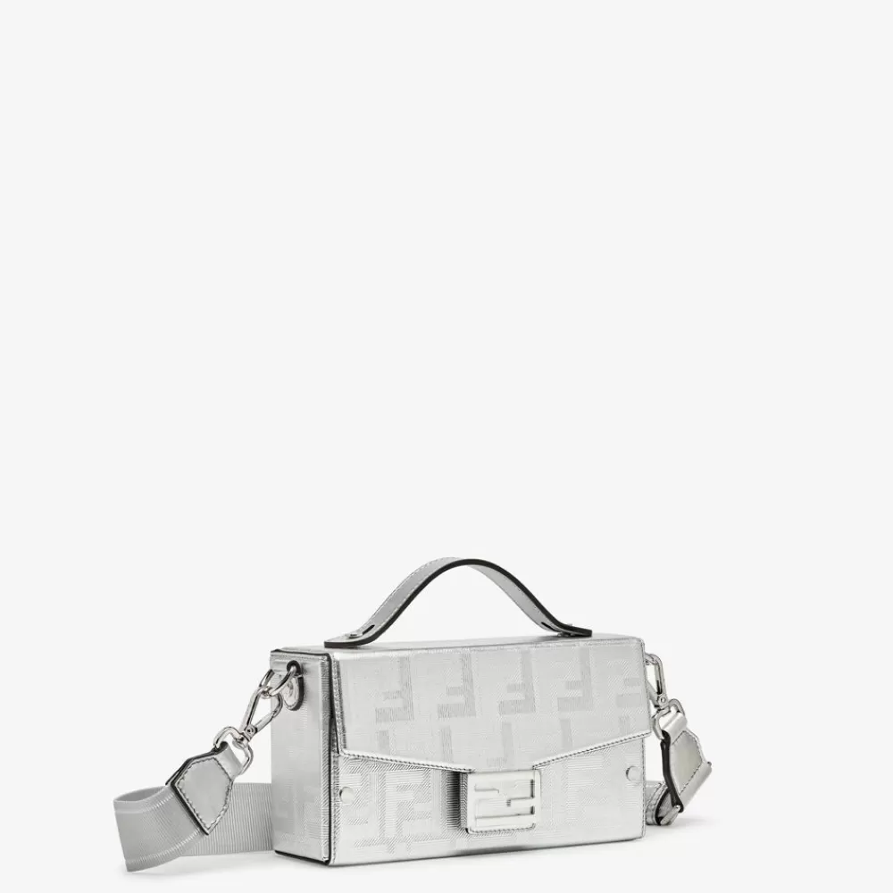 Borse A Tracolla>Fendi Borsa In Pelle Laminata Argento