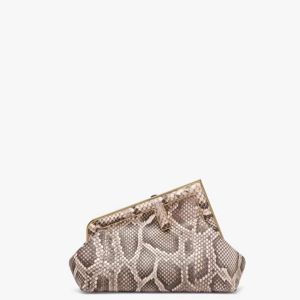 Pelli Pregiate>Fendi Borsa In Pitone Rosa