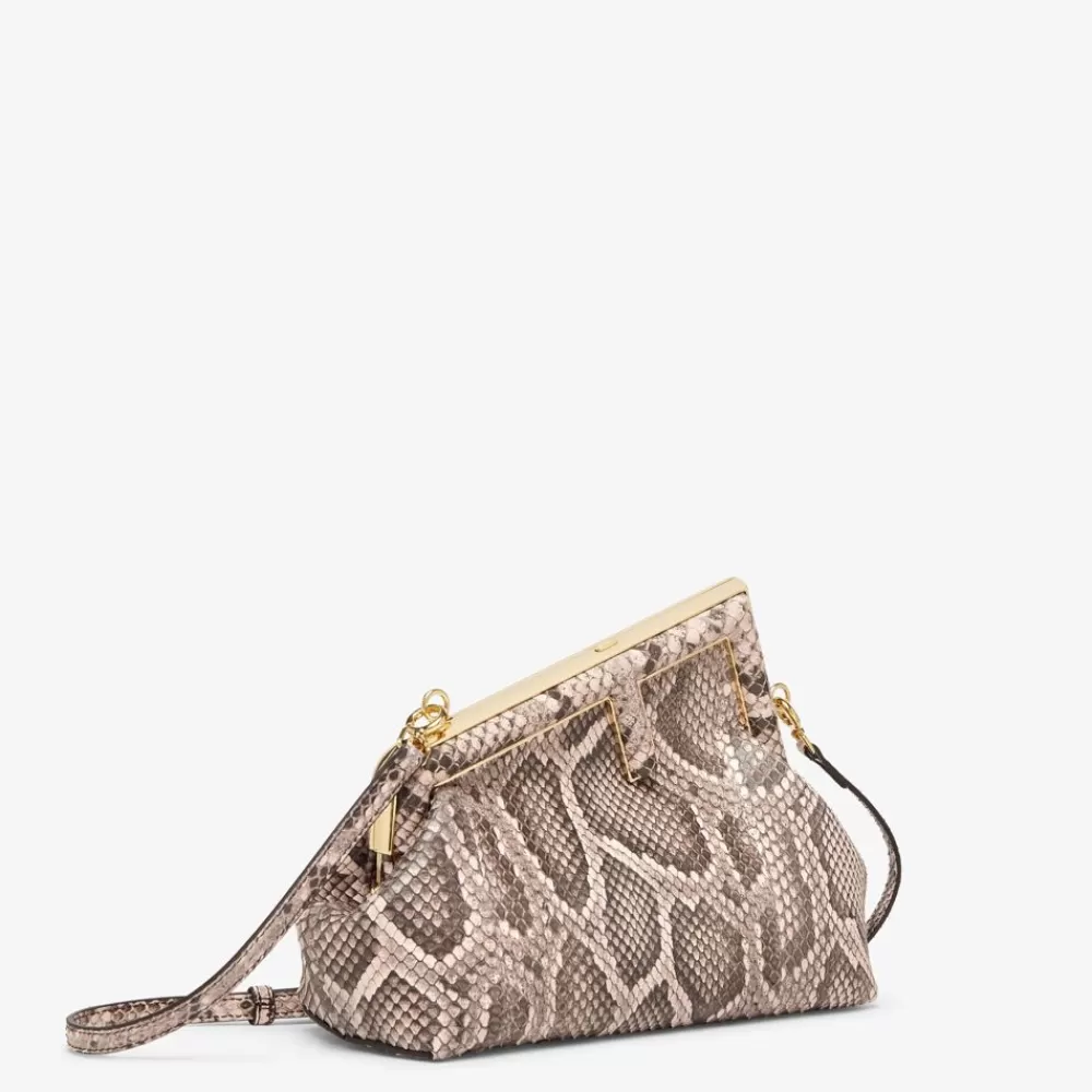 Pelli Pregiate>Fendi Borsa In Pitone Rosa