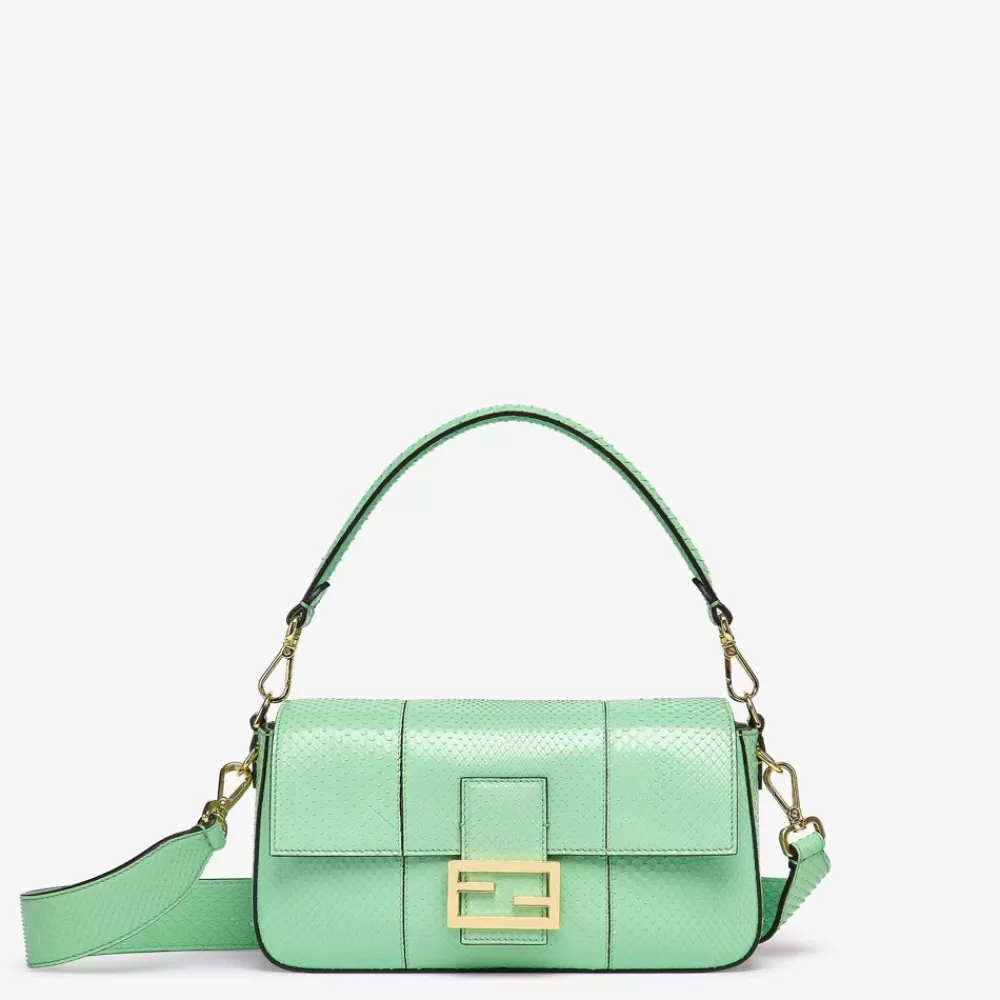 Pelli Pregiate>Fendi Borsa In Pitone Verde