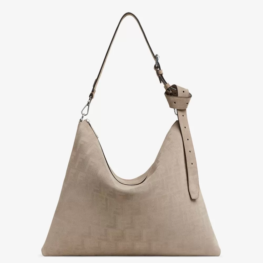 Borse A Tracolla>Fendi Borsa In Suede Beige