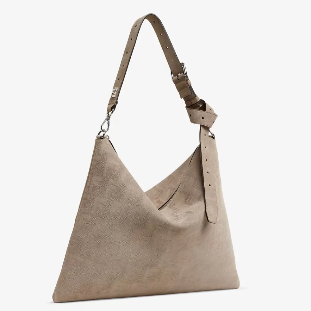 Borse A Tracolla>Fendi Borsa In Suede Beige