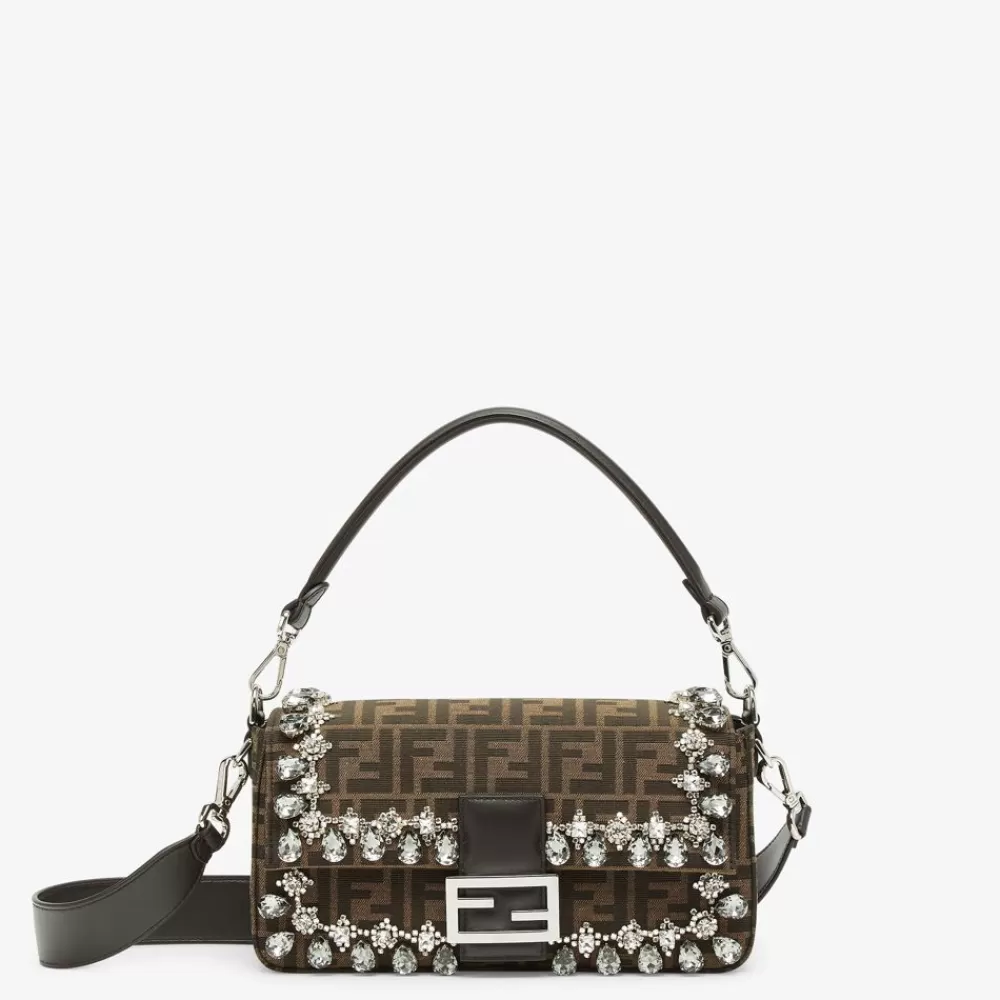 Borse A Spalla E Tracolle>Fendi Borsa In Tessuto Ff Jacquard Con Cristalli