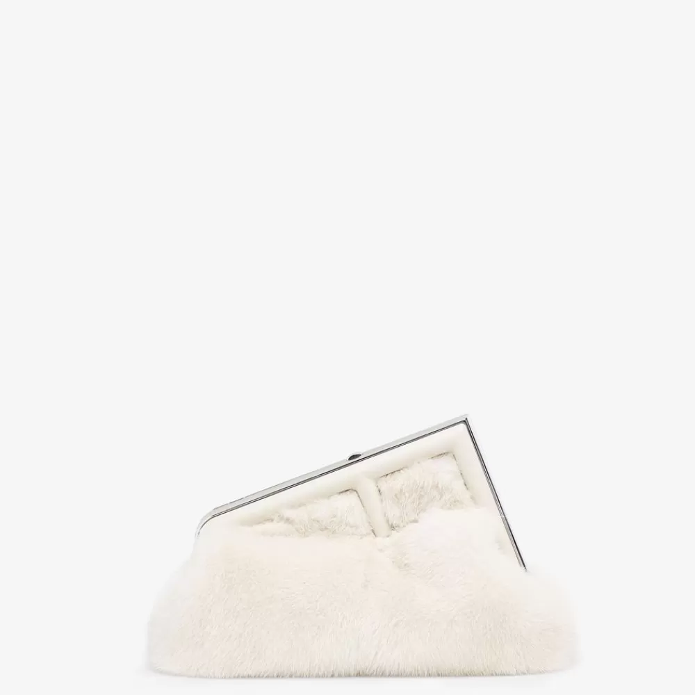 Pelli Pregiate>Fendi Borsa In Visone Bianca