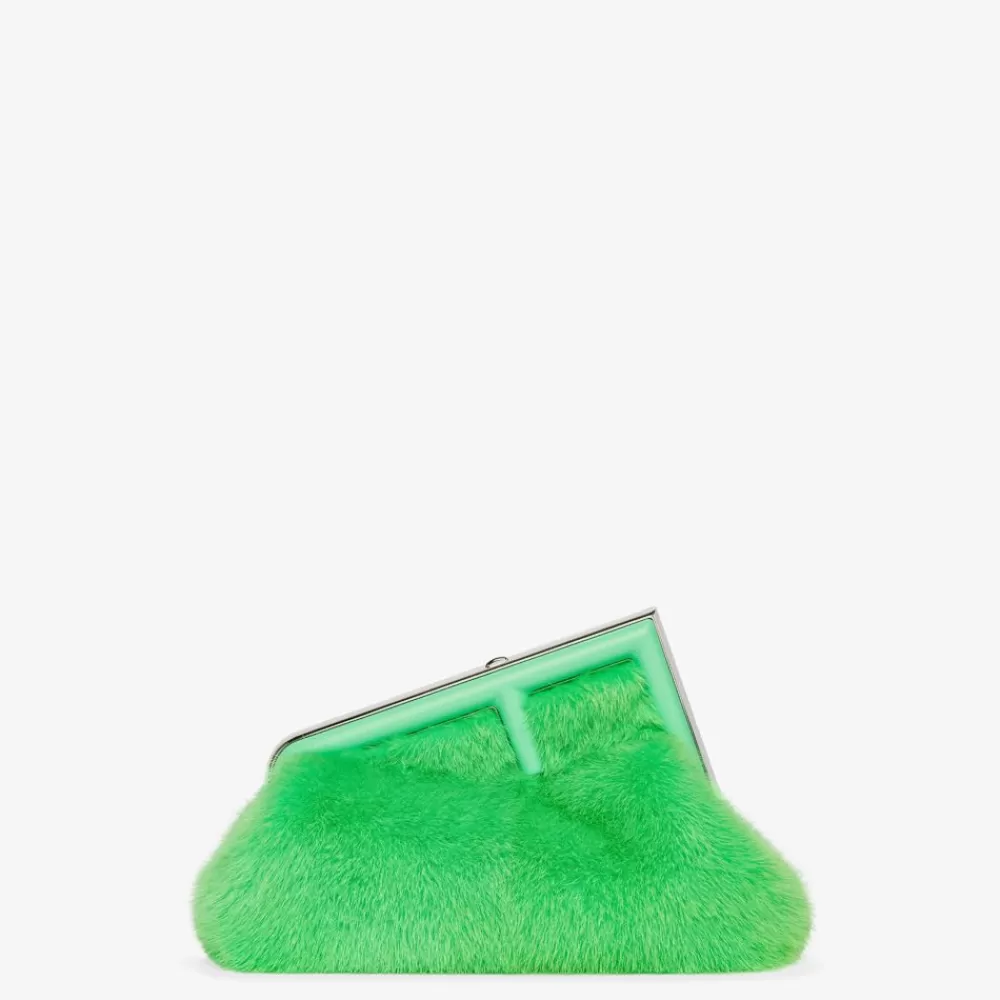 Pelli Pregiate>Fendi Borsa In Visone Verde