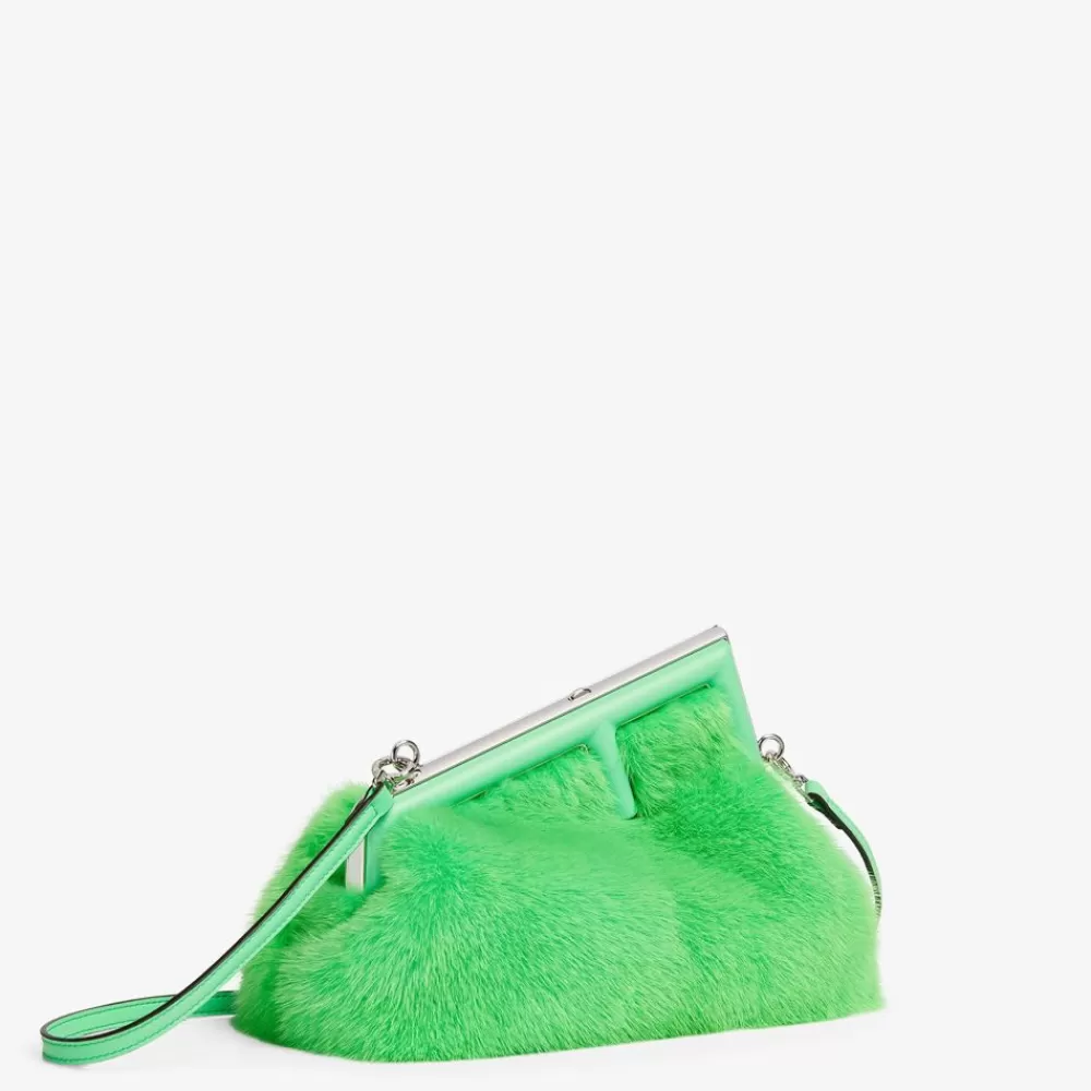 Pelli Pregiate>Fendi Borsa In Visone Verde