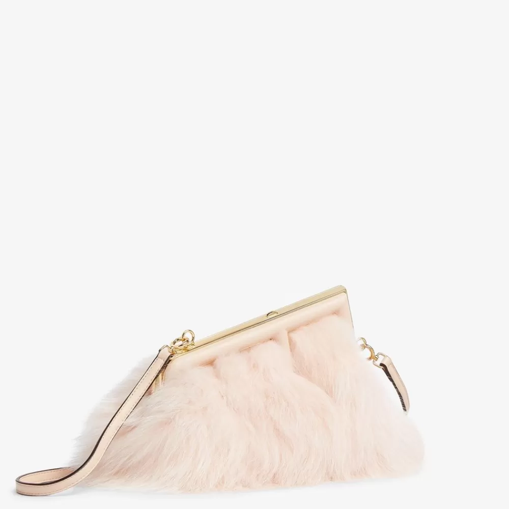 Clutch E Pochette>Fendi Borsa In Volpe Rosa Chiaro
