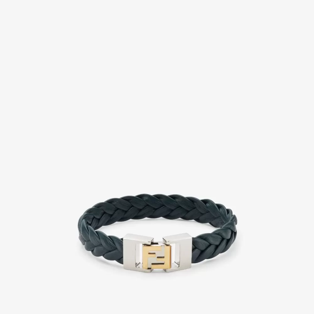 Bracciali>Fendi Bracciale In Pelle Verde