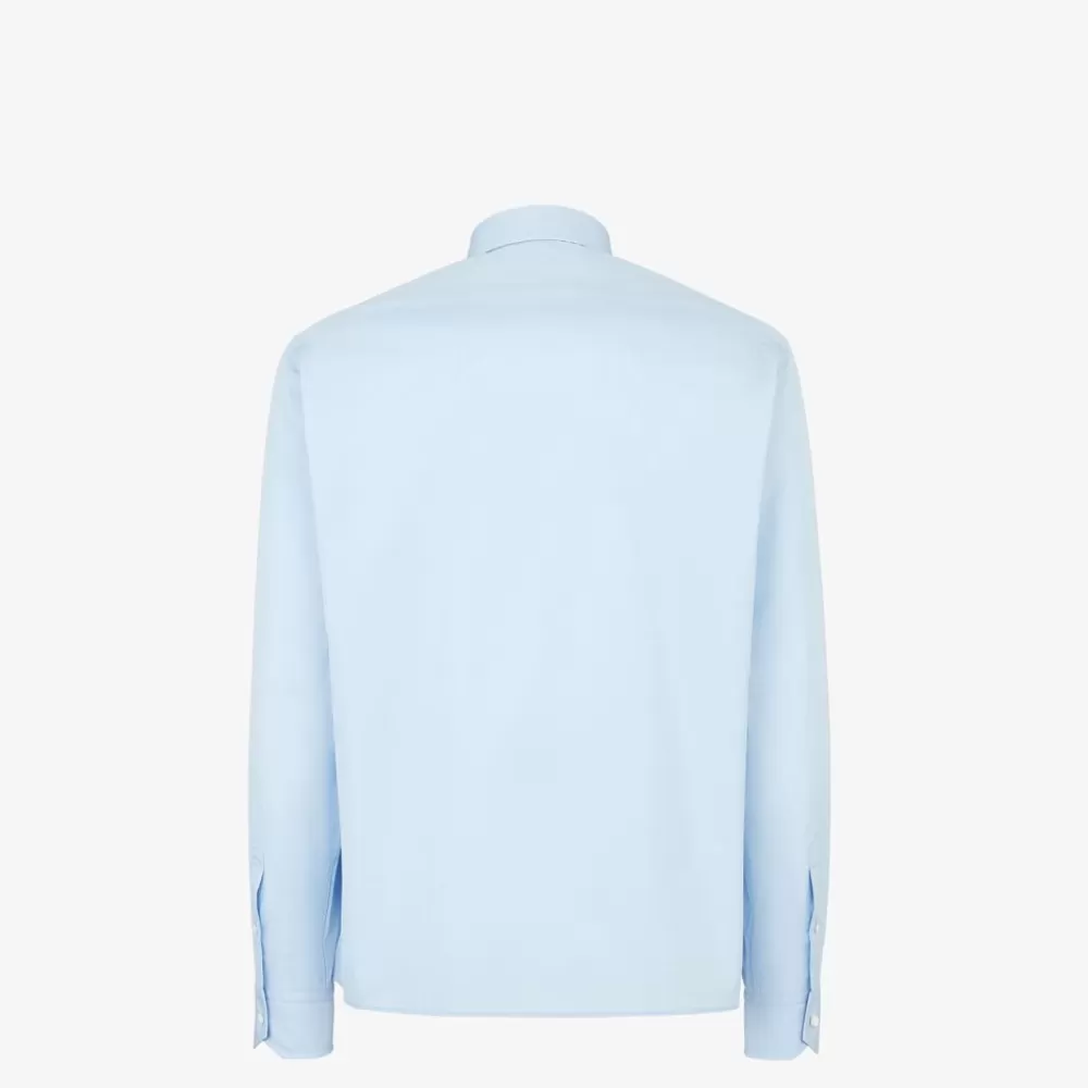 Camicie>Fendi Camicia In Cotone Azzurro