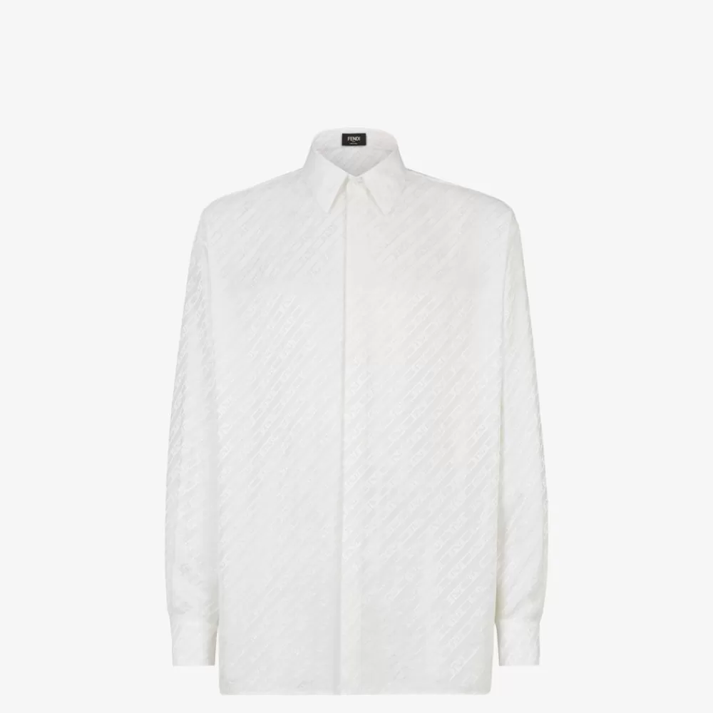 Camicie>Fendi Camicia In Cotone Bianco
