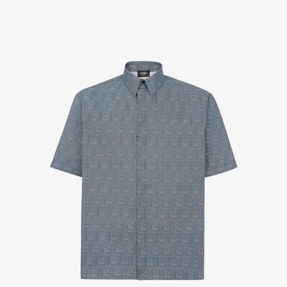 Camicie>Fendi Camicia In Cotone Blu