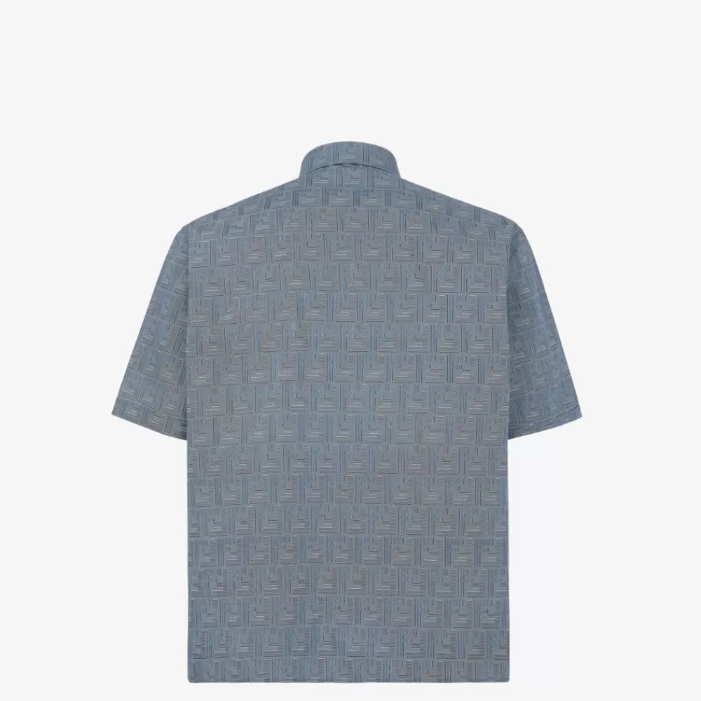 Camicie>Fendi Camicia In Cotone Blu
